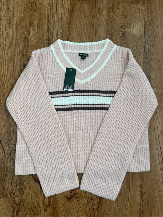 wild fable Sweaters - ▪️HP▪️NWT Wild Fable V-Neck Striped Sweater